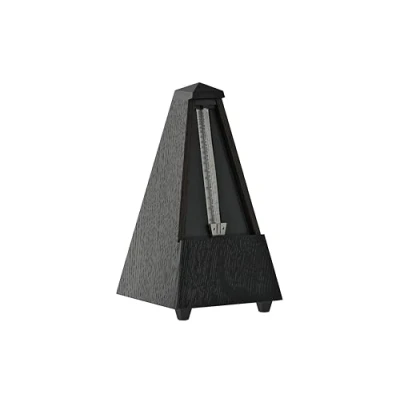 Image of WITTNER 809 Metronome Pyramid shape wooden casing Oak black matt
