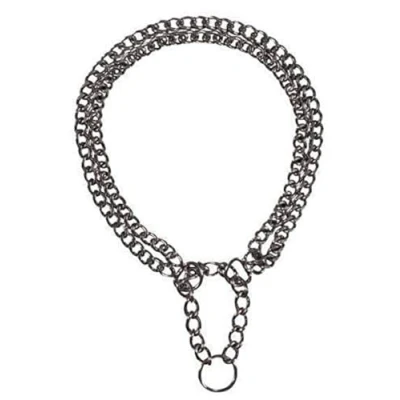 Image of Trixie Chromed Double Row Semi Choke Chain with Strain Relief, 60 cm x 2.5 mm
