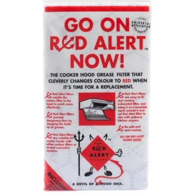 Image of Cooker Hood Grease Filter Red Alert