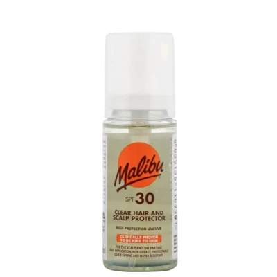 Image of Malibu Sun Clear Hair and Scalp Protector Spray, SPF 30, Non Greasy, Quick Drying, 50ml