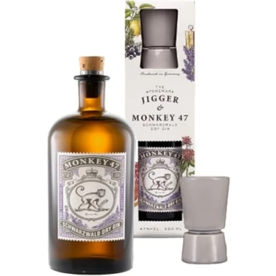 Image of Monkey 47 Schwarzwald Dry Gin &amp; The Stoneware Jigger Gift Set, 50cl