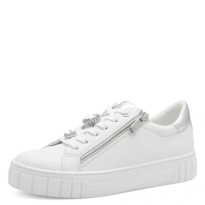 Image of Marco Tozzi Trainers, Women&#039;s, Size: 3, White silver High quality imitation leather