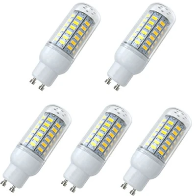 Image of Aoxdi GU10 LED Bulbs 8W Warm White, 56 SMD 5730 Energy Saving Light, 360 Degree Beam Angle, AC220 240V, 5 Pack (Warm White)
