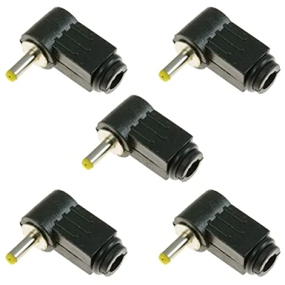 Image of 1.1mm x 3mm DC Right Angle 90 Degree Male Power Plug Jack Connector Laptop (Pack of 5)