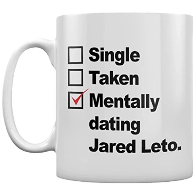 Image of Grindstore Mentally Dating Jared Leto White Tea or Coffee Mug