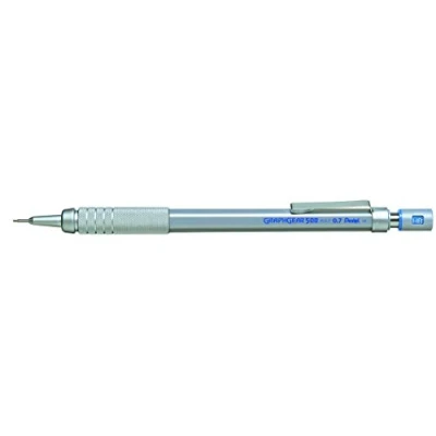Image of Pentel Graphgear 500 Pack of 12 Mechanical Pencils with Fixed Barrel 4 mm Grey 0.7