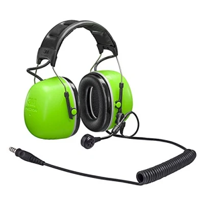 Image of 3M CH 5 High Attenuation Headset J11 Plug Hi Viz Green Headband MT73H450A GB