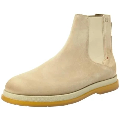 Image of HUGO Chaol Classic ankle boots, Men&#039;s, Size: 11, Medium beige Suede