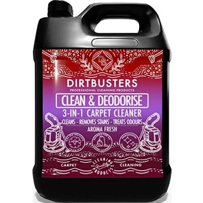 Image of Dirtbusters Carpet Cleaner Solution Cleaning Shampoo, Clean &amp; Deodorise With Reactivating Odour Treatment, Aroma Fresh (5L)