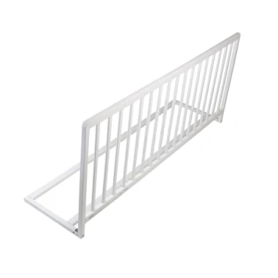 Image of Safetots Double Sided Extra Wide Tall Wooden Bed Guard, White, 60cm High x 140cm Wide, Two Pack Toddler Bedrail for Safety, Secure Child Rail, Pre Assembled, Easy Installation