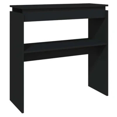 Image of vidaXL Black Console Table Slimline Hallway Storage Unit Engineered Wood Scandinavian Style Ideal for Living Room or Office
