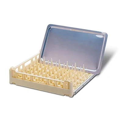 Image of Industrial TrayMaster Pro Heavy Duty Peg Rack for Commercial Dishwasher Trays 50x50cm Perfect Restaurant and Catering Storage