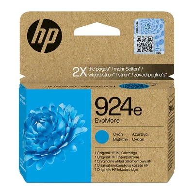 Image of HP 924E EvoMore Original Ink Cartridge High Yield Cyan 4K0U7NE