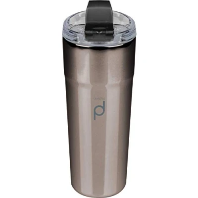 Image of DrinkPod Stainless Steel Reusable Coffee Tumbler, Metallic Black, 500ml