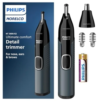 Image of Norelco Philips Nose Trimmer 3000, for Nose, Ears Eyebrows, NT3600/62
