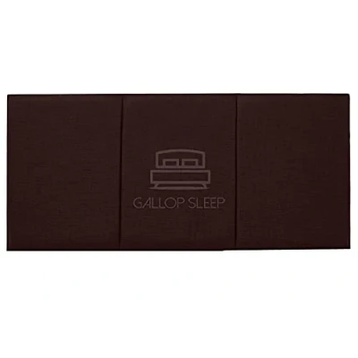 Image of Gallop Sleep Alton Linen Headboard for Divan Bed Bedroom furniture (Brown, Double 4 FEET 6 INCHES, Height 20 INCHES)