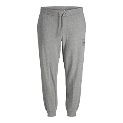 Image of JACK &amp; JONES Mens Gordon Shark Sweatpants Light Grey Melange 50W