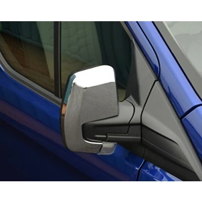 Image of Chrome Wing Mirror Trim Set Covers To Fit Transit Custom (2012+)