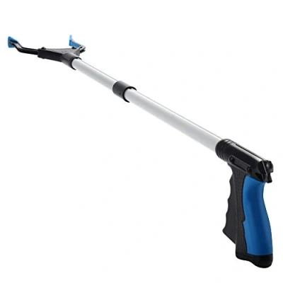 Image of Reacher Grabber Tool, 32&quot; Foldable for Elderly, Lightweight Extra Long Handy Trash Claw Grabber, Reaching Assist Tool Pick Up, Nabber, Litter Picker, Arm Extension (Blue)