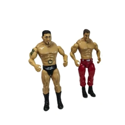Image of YSAMAX Mini Wrestling Action Figures For Kids, Durable, Realistic Design With Moveable Joints, Endless Hours Of Fun And Imaginative Play, Gift Random Figures, (2PCS)