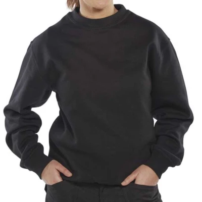Image of Click Polycotton Sweatshirt Black 4XL