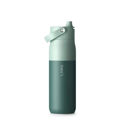 Image of LARQ Bottle Swig Top 34oz Insulated Stainless Steel Water with Built in Silicone Handle Thermos, BPA Free Reusable for Sports, Gym, and Travel, Eucalyptus Green