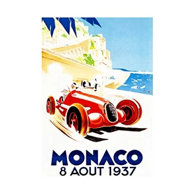 Image of Wee Blue Coo Ad Racing Car Monaco 1937 Grand Prix New Picture Wall Art Print