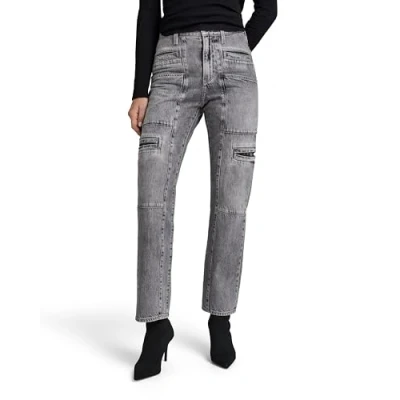 Image of G STAR RAW Women&#039;s Viktoria Utility High Straight Jeans, grey (faded neblina D24566 D537 G324), 31W / 32L