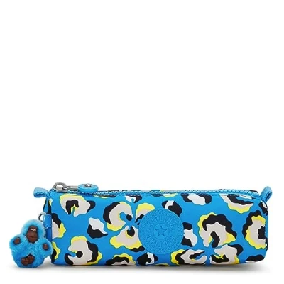 Image of Kipling Freedom Pouches/Cases, 22X6.5X6.5, Leopard Floral (Blue)