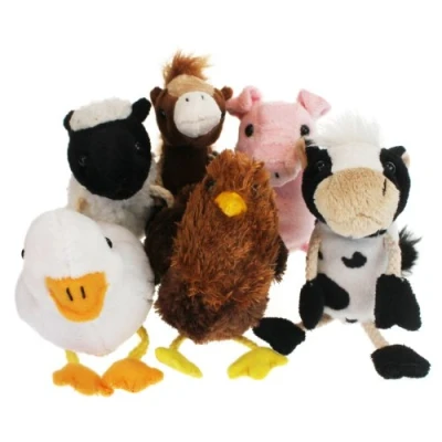 Image of The Puppet Company Finger Puppets Farm Animals Set of 6, Multi colored, 15 centimeters