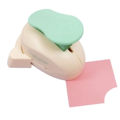 Image of Craftelier Pressure Lever Stub Corner Punch for Curves on Papers and Cardstock Special Scrapbooking Crafts Shape Size: 25mm Diameter (1&quot;)