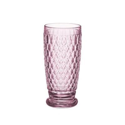 Image of Villeroy &amp; Boch 1173090114 Boston Coloured Long Drink Pink, 400 ml, Crystal Glass, 8 x 16.2 cm