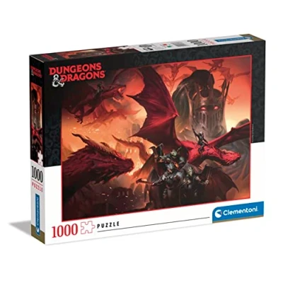 Image of Clementoni 39733 Puzzle Dungeons &amp; Dragons Jigsaw 1000 Pieces, For Adults Made In Italy