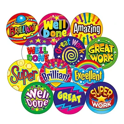 Image of 300 Mixed Berry Scented Stickers Value Pack Motivational Childrens Pupils School Teachers Reward 25mm Primary Teaching Services