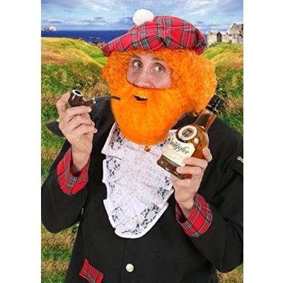 Image of Sancto International Scottish Fancy Dress Bushy Orange Fake Beard