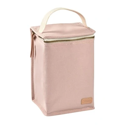 Image of BEABA, Isothermal Baby Food Pouch, Large Size Bottle Storage, Capacity, Carries a Complete Meal, Soft Material, Foldable, Waterproof Fabric, Powder Pink