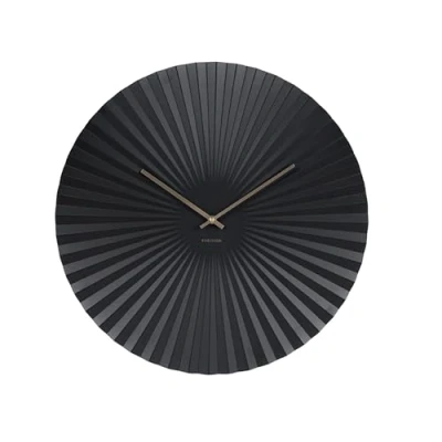 Image of Karlsson Clock, Metal, Steel Black, Diameter 50 cm
