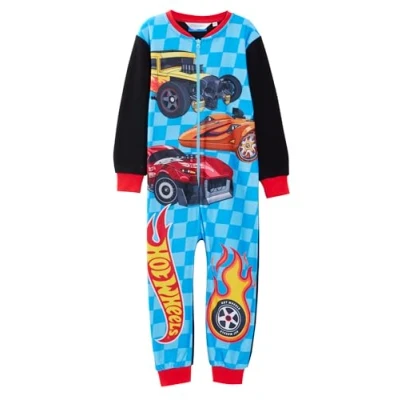 Image of Hot Wheels Boys Fleece All in One 9 10 Years