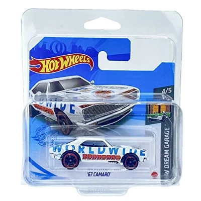 Image of Hot Wheels &#039;67 Camaro (White) 4/5 HW Dream Garage 2021 110/250 (Short Card) GRY12 *** COMES IN A KLAS CAR KEEPER PROTECTIVE COLLECTORS CASE