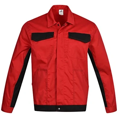 Image of BWOLF Delta Men&#039;s Work Jacket Cotton / Polyester 4 Pockets, Red/black, XL