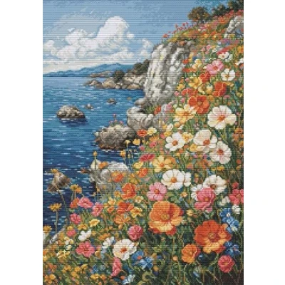 Image of Luca S Cross Stitch Kit Summer Perfume, BU5054, Counted for Adults, Needlecraft and Embroidery