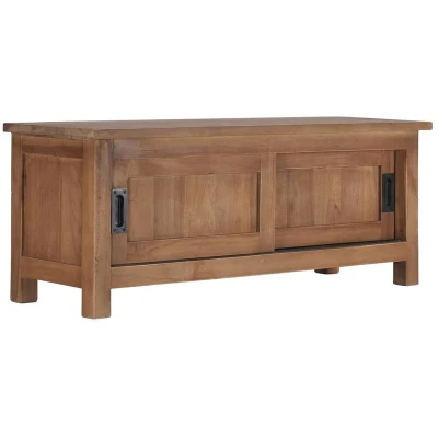Image of vidaXL TV Cabinet 90x30x35 cm Solid Teak Wood