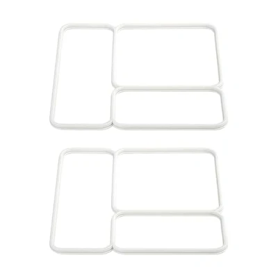 Image of Shienfir Silicone Replacement Seals for Lunch Boxes Box Lid Gaskets 1/2pcs Seal Gasket Omiebox Exact Fit Part Kids Bento Insulated Food White 1pc
