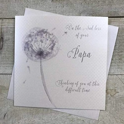 Image of Sympathy Handmade Card Loss of PAPA by WHITE COTTON CARDS VN98