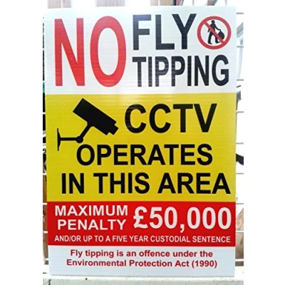 Image of NO FLY TIPPING CORREX SIGN WEATHERPROOF (A3 x 4 pack)