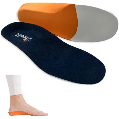 Image of Slimflex Pronation Insoles Rearfoot Control, Rigid Arch Contour, Soft Top Cover Fit Most Shoes Over for Men