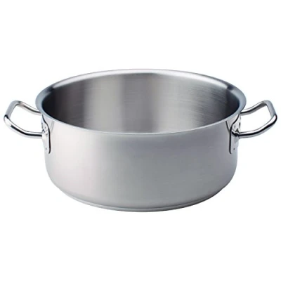 Image of Pentole Agnelli Stainless Steel Casserole Pot With 2 Handles, 12 Litre