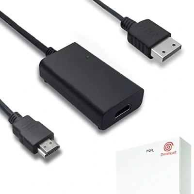 Image of HDMI Cable for Sega Dreamcast DC Console, to Adapter with True VGA Signal Output (100% Improved Video Quality HD Converter)