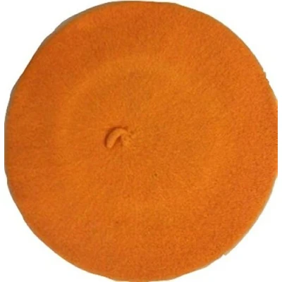 Image of L&amp;C Unisex Men Women Wool Warm Beret Beanie Hat Cap French Style Gift (Orange)