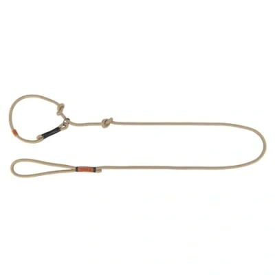 Image of TRIXIE BE Nordic Slip Lead SM, 1.70 m, Stuffless Adjustable in Sand/Black, Dog with Pull Stop, Ideal as a Training for Small to Medium Dogs, 17244